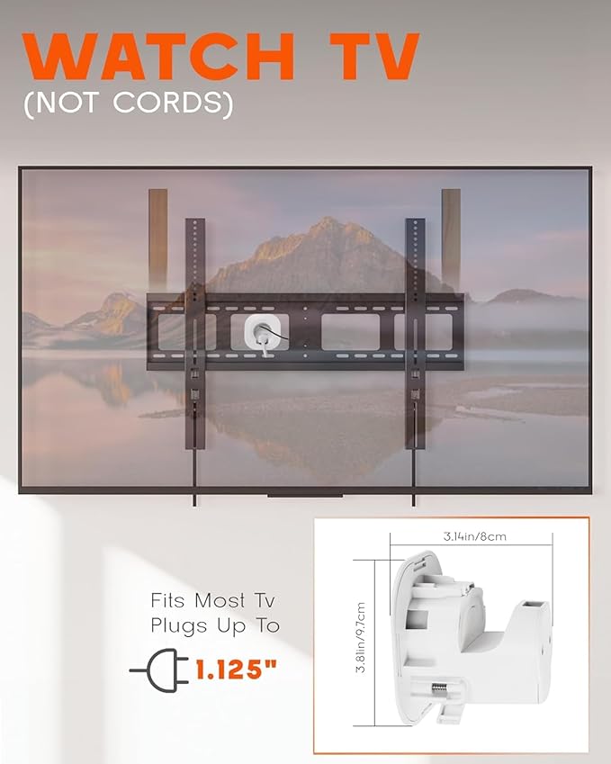 in-Wall Cable Management Kit for TV & Soundbar - Cord Concealer & Power Kit with Circle Saw & Drywall Hand Saw - Hides All Cables & Powers Devices