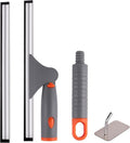 ITTAHO Swivel Shower Squeegee for Glass Doors, All-Purpose Anti-Slip Window Squeegee with 2 Blades, Window Cleaner Tool Bathroom Squeegee for Shower Doors, Tile Shower Walls，Mirrors,Car Windshields