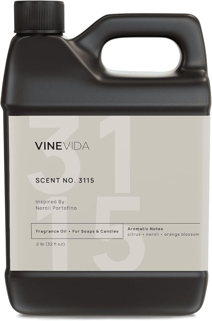 VINEVIDA Scent NO. 3115 Fragrance Oil - 32oz (2lbs) - Inspired by: Neroli Portofino Fragrance Oil for Candle Making - Made in USA Candle Scents Scents for Soap Making