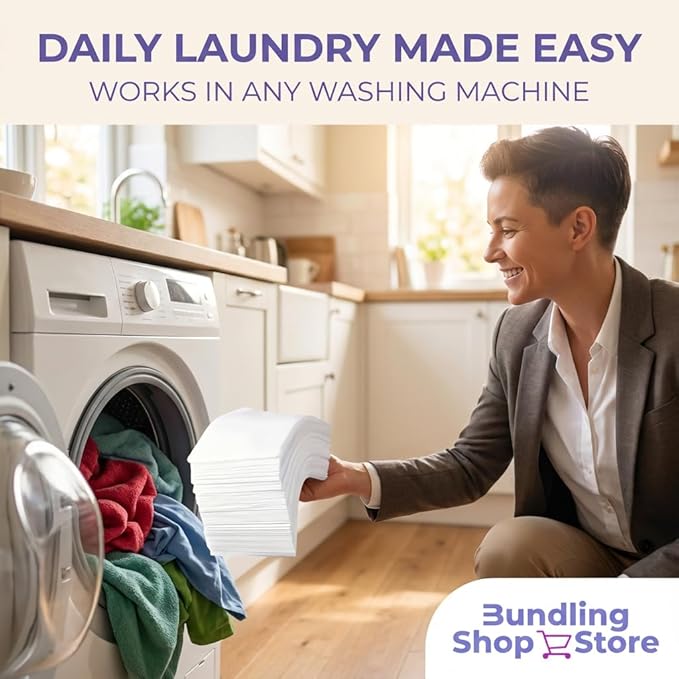 Color Catchers for Laundry- Pack of 50 White Laundry Sheets, Color Absorbent Paper for Mixed Washing, Non Abrasive Fabric Care, Thin & Soft Washing Machine Accessories