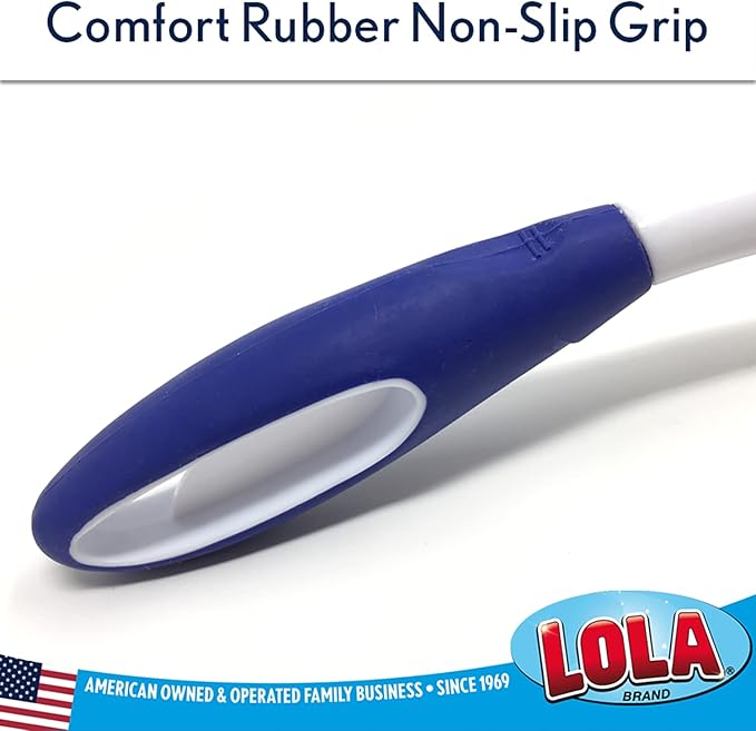 LOLA Pro Pot N' Pan Brush, Abrasive Cleaning, Poly & Brass Wire Bristles, Comfort Rubber Grip, Use for Caked-On & Baked-On Messes, 1 Pack