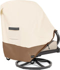 Patio Chair Covers,600D Waterproof Heavy Duty Outdoor Lawn Patio Furniture Covers,Patio Swivel Chair Covers for Outdoor Furniture,(35W x 37D x 36H inches) Beige&Brown