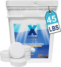 XtremeClear 45lbs Chlorine Tablets, 3" Swimming Pool & Spa Chlorine Tablets Long-Lasting, Slow Dissolving, Chlorine Tabs 3 Inch Tablets Bucket