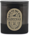 Paddywax Vista Scented Candle with Lid in Reusable Tonal Glass Jar, Clean-Burn 2-Wick Soy Candle with Approx. 84 Hour Burn Time, Decorative Gift Candles for Home, Black Fig & Olive, 12 oz
