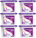 CANAGER Lavender Vanilla Moisture Absorber Box,Odor Eliminator and Dehumidifier Boxes for Closet,Bedroom,Kitchen,Bathroom-6 Packs,Cups - Traps Moisture for Fresher, Cleaner Air Purple