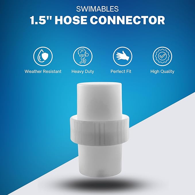 Swimables Vacuum Hose Connector Compatible with Hayward AXV092 Pool Hose Adapter | Also Works with 11207C Pool Hose Connector | Perfect for Hoses, Leaf Canisters and More | EZ Grip Design
