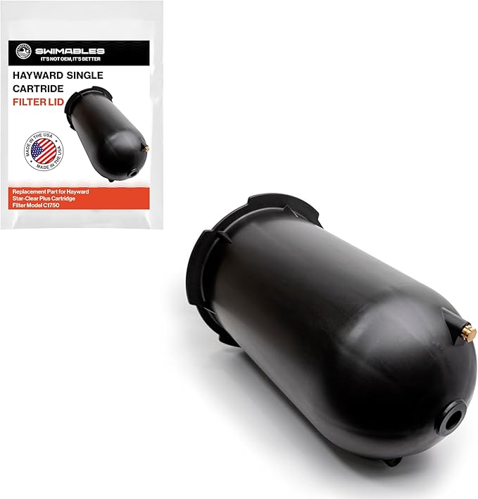 Swimables CX1750B Filter Head with Directional Vent Valve ECX1322A – Compatible with Hayward Star-Clear Plus Cartridge Filter Model C1750 – Durable Black Top Cap for Inground Pool Systems