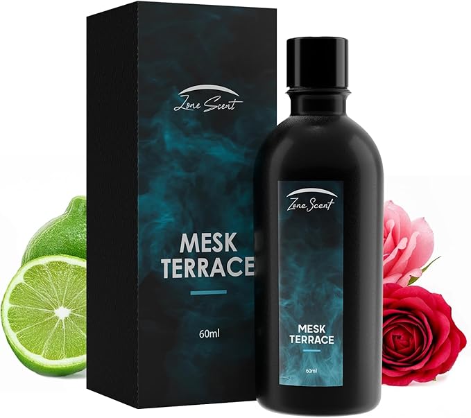 MESK Terrace Luxury Essential Oil for Diffusers - Floral Citrus Aromatherapy with Lime, Rose & Amber - Elegant Scent for a Refined Home