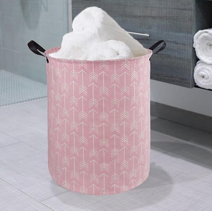 Round Laundry Hamper Storage Basket Laundry Organizer Hamper Storage Bins Clothes Box Nursery Hamper Gift Basket with Handles