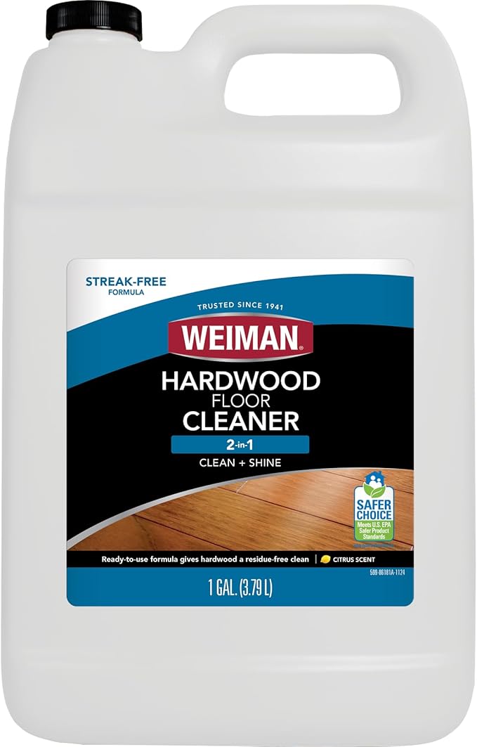 Weiman Hardwood Floor Cleaner - 128 Ounce Refill - Finished Engineered Hardwood Floors