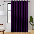 ChrisDowa Room Divider Curtain 84 Inches Long, Wide Blackout Sliding Door Curtain for Bedroom, Room Darkening Privacy Window Curtain for Patio Door (1 Panel Set, Royal Purple, 100 x 84 Inch)