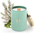 MyrrhUSA Ocean Breeze Scented Candle – 15 oz Natural Soy Wax with Crackling Wooden Wick & Essential Oils | 80 Hour Burn | Luxury Aromatherapy Candle for Relaxation, Home Décor, Living Room & Bathroom