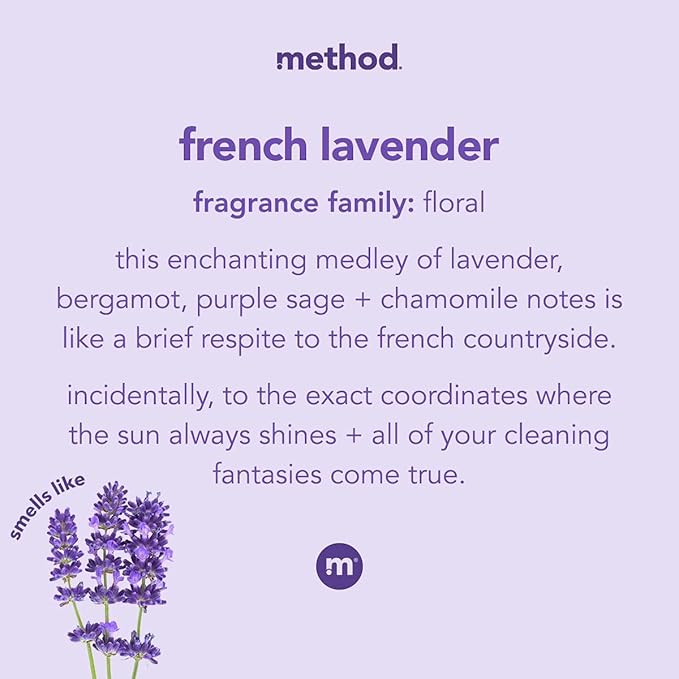 Method All-Purpose Cleaner Spray, French Lavender, Perfect for Most Counters, Tiles and More, 28 Fl Oz, (Pack of 8)
