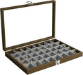 Stratalife Wood Jewelry Organizer Jewelry Tray 40 Grid Jewelry Holder Organizer Jewelry Box Jewelry Tray with Lid Earring Organizer Jewelry Storage Jewelry Trays for Drawers Vintage Style
