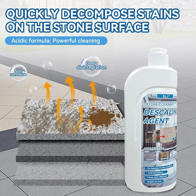500ml Marble Cleaner Remover Granite Descaling Agent Stone Stain Cleaner Professional Stone Cleaning - Stain Remover for Cleaning Concrete, Marble, Granite, Tile