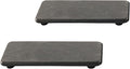 NiuYichee 2 Pcs Water Absorbing Stone Trays, Kitchen/Bathroom Sink Soap Dish, Diatomite Tray Used for Hand Soap & Cosmetic Bottles in The Modern Home, 3.15" W x 6.3" L, Dark Gray