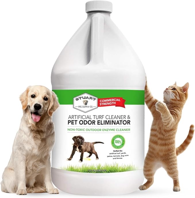Stuart Pet Supply Artificial Turf Cleaner and Outdoor Pet Odor Eliminator Concentrate is Ideal for Yards, Artificial Grass and Patios, Great Yard Odor Eliminator for Dogs (Gal) 128 fl oz.