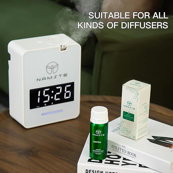 Jasmine Essential Oil Blends for Diffuser & Humidifier - Romantic Floral Scent 3.38 Fl Oz Liquid Air Freshener, Aroma Oil for Candle & Soap Making, Home Fragrance