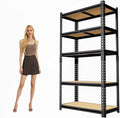 CXDMB 5 Tier Garage Shelving, 2500 LBS Adjustable Heavy Duty Garage Shelves,Metal Storage Shelves Unit for Basement,Warehouse,Pantry Kitchen