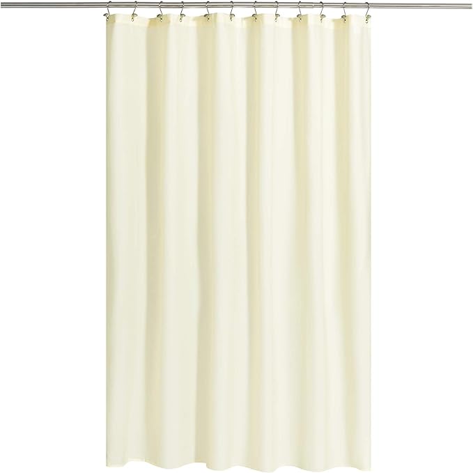 N&Y HOME Fabric Shower Curtain or Liner with Magnets - Cream Shower Curtain for Bathroom with Hotel Quality, Machine Washable - Sand, 72x72