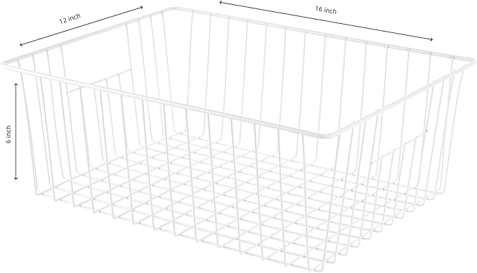 Nprohuge Freezer Organizer Bins, Upright Freezer Storage Blacks for 16, 17, 21 cu.ft Standup Freezer, Deep Freezer Organizer Bin with Hndle Add Space Easy Reach, White, 3Pack.