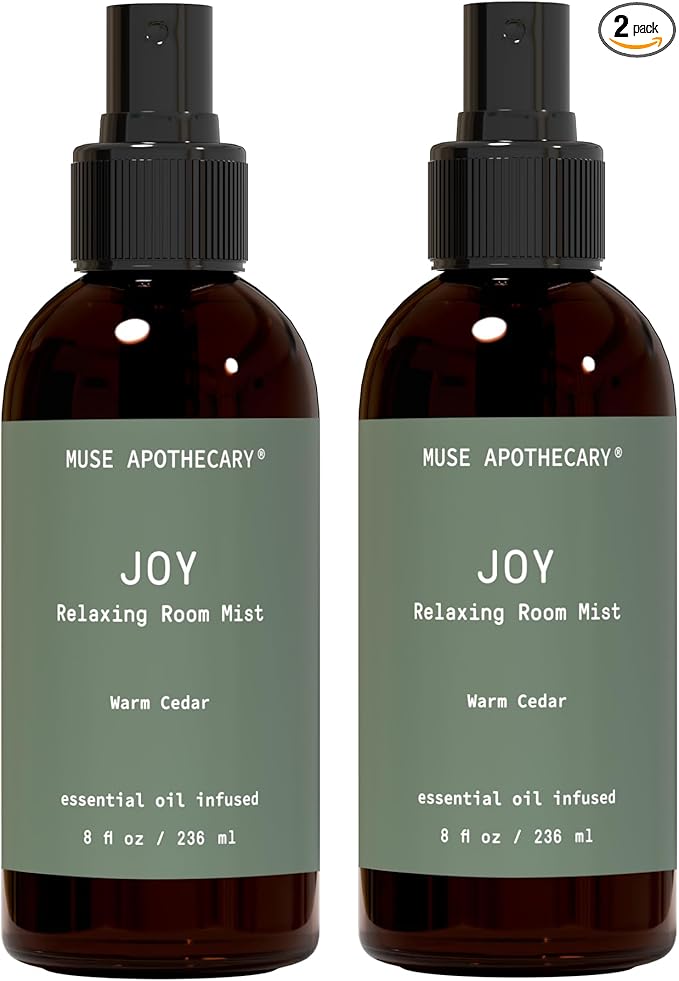 Muse Apothecary Room Ritual - Botanical Collection - Room Spray, Aromatic and Relaxing Room Mist, Air Freshener Spray, Infused with Natural Aromatherapy Essential Oils - 8 oz, Warm Cedar