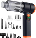 Portable Cordless Car Vacuum, 4-in-1 Handheld Cordless Vacuum with 30,000Pa Suction, 130,000 RPM, 6,800mAh Battery, 10 Nozzles, Rubber Paint Material for Car, Home,Birthday Gifts for Men Dad Husband