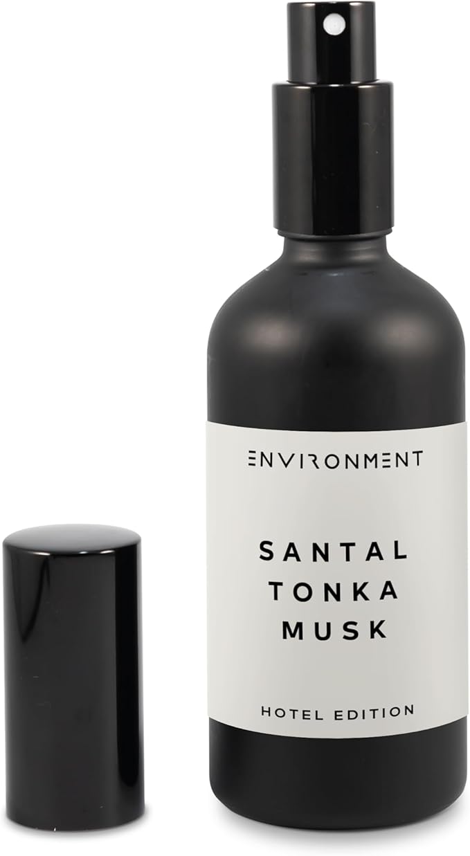 ENVIRONMENT Inspired by 5-Star Resort 1HT Room Spray, 100ml Air Freshener (Santal | Tonka | Musk) Home Fragrance Accessories, Room Perfume, Room Deodorizer, Vegan & Cruelty-Free