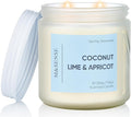 M&SENSE Coconut Vanilla Scented Candle, 70-Hour Long Lasting Burn Time 2-Wick 11.6oz Natural Soy Wax Non Toxic Candle Aromatherqapy Gifts for Home Decor Birthday Gifts
