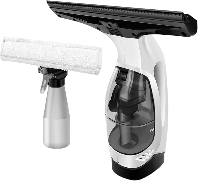 Window Vacuum Squeegee Cordless Electric Window Cleaner Squeegee Sparkling Finish Mirror Cleaner Tool for Showers, Glass, Countertops, Tiles Vacuum, Electric, f