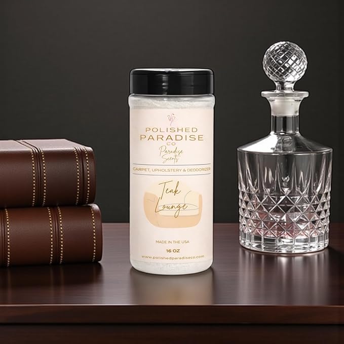 Paradise Scents Carpet and Upholstery Deodorizer, Resort Collection Scent Powder for Rugs and Textiles, 16 Oz (Teak Lounge)