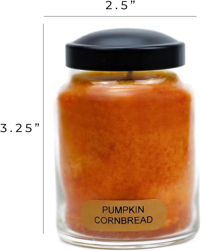 A Cheerful Giver - Pumpkin Cornbread - 6oz Baby Scented Candle Jar with Lid - Keepers of The Light - 30 Hours of Burn Time, Gift for Women, Orange