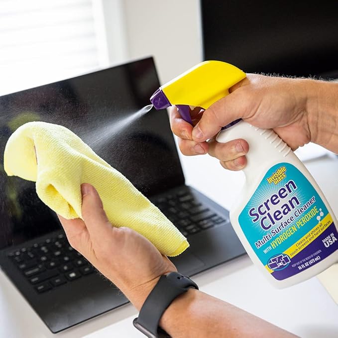 Invisible Glass 99612 Home Glass Spray Kit Includes Premium Glass Cleaner Spray and Glass Cleaner Wipes, Screen Clean Multi-Surface Cleaner and Microfiber Perfect All-In-One Household Cleaning Set