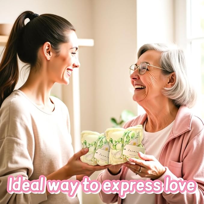 AUCUDA 4 Packs Mint Scented Sachet Bags for Drawers and Closets, Potpourri Packets for Women Clothes, Handcraft Wedding Fragrance Mesh Pillow Summer, Bedroom Indoor Organza Fresheners Dried.