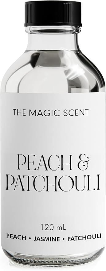 The Magic Scent Peach & Patchouli Diffuser Oil - Hotel & Home Luxury Scents - Diffuser Oil Scents for Home Designed for Use in All Diffusers - 4 fl oz, 120 mL