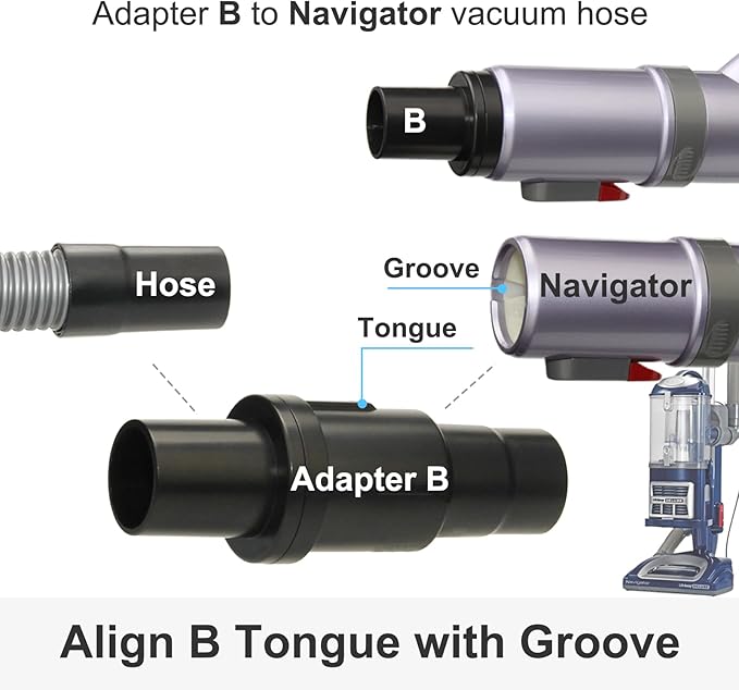 Kodahome Dog Brush Vacuum Attachments, Compatible with Shark Navigator Rotator Lift Away Stratos Rocket NV360 NV501 HV300... Vacuums, Pet Hair Shedding Grooming Tool with Hose Adapters