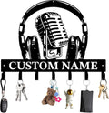 Personalized Custom Music Wall Hooks,Metal Music Room Art Clothes Hooks,Metal Music Wall Home Storage Decorative,For Front Door, Hallway, Kitchen, Bedroom,Keys,Hats (Style I)