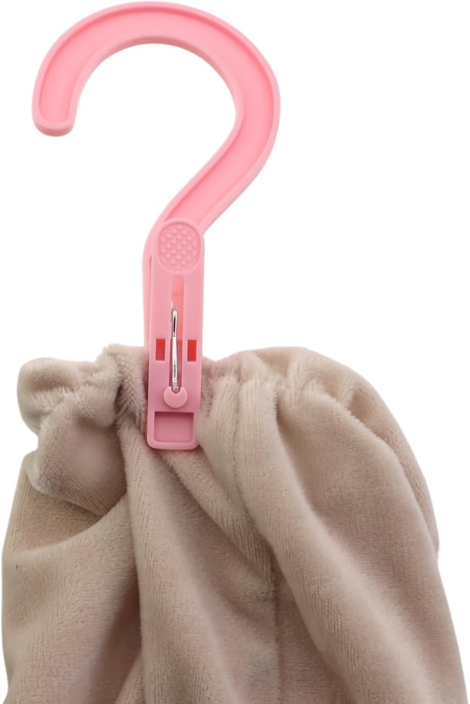 15PCS Laundry Hooks with Clips 5.2 Inches Multi Function Dual Use Thickened Colored Plastic Clothespins Drying Storage Tools for Boot Racks Travel Hanging Towels Hats Socks Coats