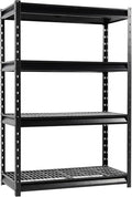 Shuntong The Atlas 48" W Heavy Duty Garage Shelving Unit Load 12000 Lbs, Metal Shelves for Storage, Adjustable All Steel Industrial Rack, 48" W x 24" D x 72" H, Black