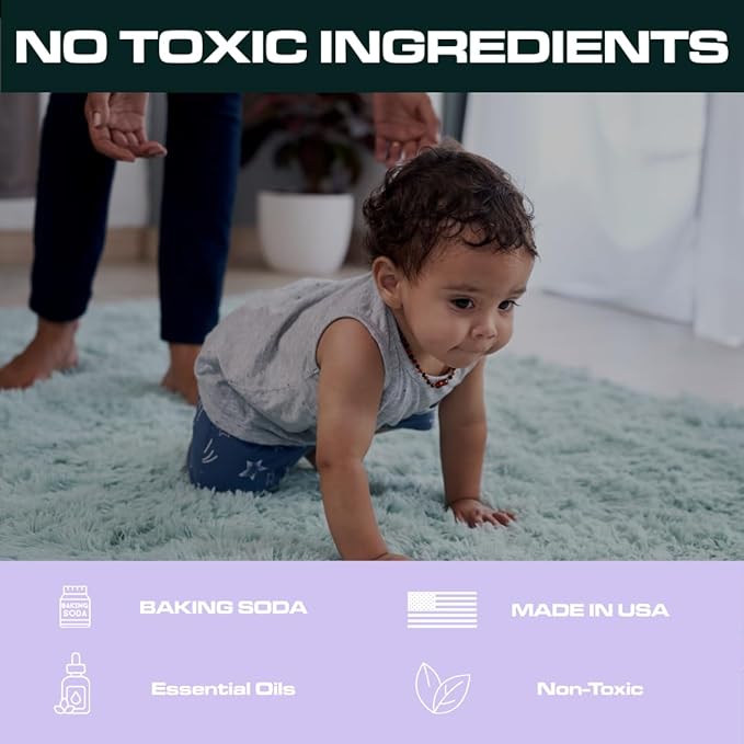 Ripclean Carpet Deodorizer & Freshener Cleaning Powder, Odor Eliminator for Strong Odors & Homes w/Pets, Safe around Kids & Pets, Use on Carpet, Rugs, Upholstery & More (16 Ounce, Lemon)