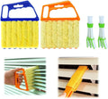 hoehew 4PC Blind Cleaner Duster Tool, 2025 Upgrade Window Venetian Microfiber 7 Finger Duster Brush Dusting Cleaner Tools for Window Shutters Air Conditioner Vinyl Wood Blinds with 4 Cloth Cover (B)