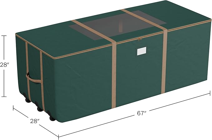 Rolling Storage Bag - 12FT Storage Bags with Durable Handles and Wheels for Outdoor Cushion, Clothes, and More by Elf Stor (Green)