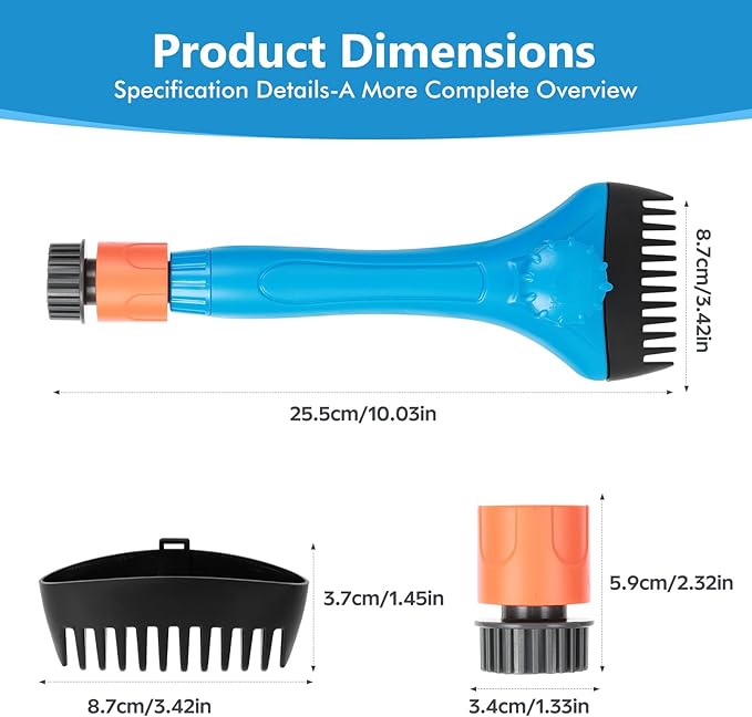 Pool Filter Cleaner Tool - High Pressure Water Sprayer for Pool & Hot Tub Cleanings - Durable Pool Filter Cleaning Tool with Ergonomic Handle - Compatible with Most Cartridge Filters