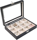 Stratalife Jewelry Box Cute Earring Holder Organizer Small Jewelry Boxes for Women Jewelry Storage Earring Case Jewelry Trinket Tray Dresser Organizer Beige