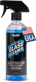 Slick Products Streak-Free Glass Cleaner – Ammonia-Free Window, Mirror, Chrome & Tint Cleaner – Removes Dirt, Smudges & Fingerprints – Ready-to-Use – 16 oz.