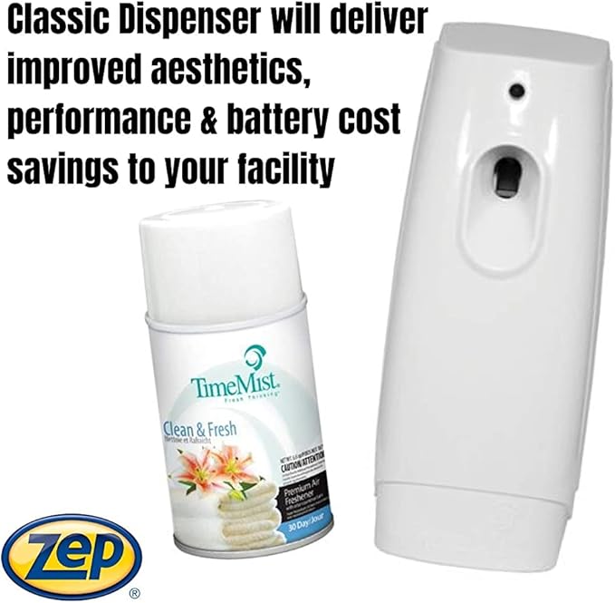 TimeMist Classic Metered Aerosol Fragrance Dispenser 1047717 (1 Unit) Great for Bathroom, Locker Room, Breakroom and Washroom