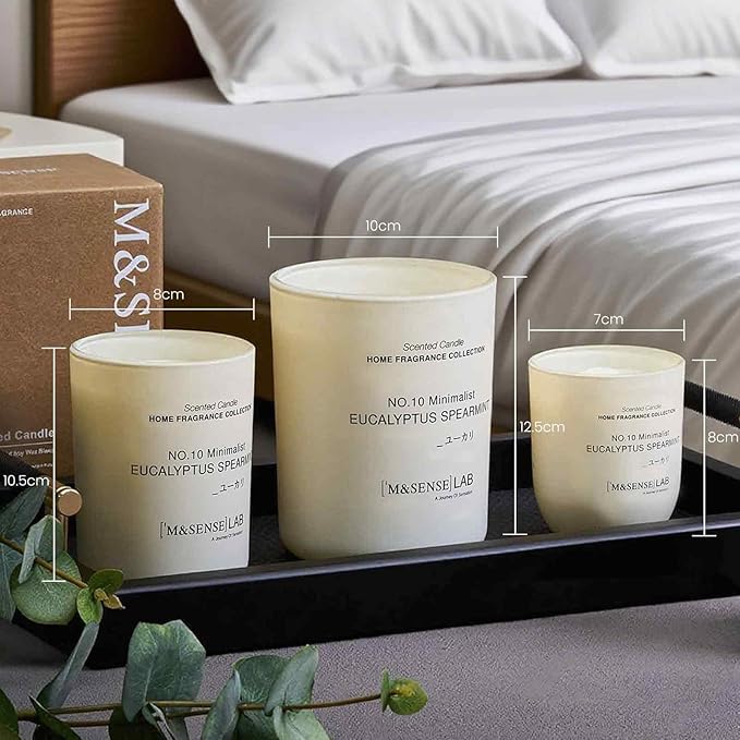 M&SENSE Natural Soy Large Candle| Foamy Bath | 16.6 oz, 95H Burn | Mini Spring Scented Candles for Relaxation, Valentines Day Gift, Home Décor | for Bedroom, Office, Party