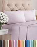 Twin 4 Piece Sheet Set - Comfy Breathable & Cooling - Soft Hotel Luxury Bedding Set with 8-16 Inch Deep Pockets - 1 Flat & 1 Fitted Sheet & 2 Pillowcases - Wrinkle Free & Easy Care - Light Lavender
