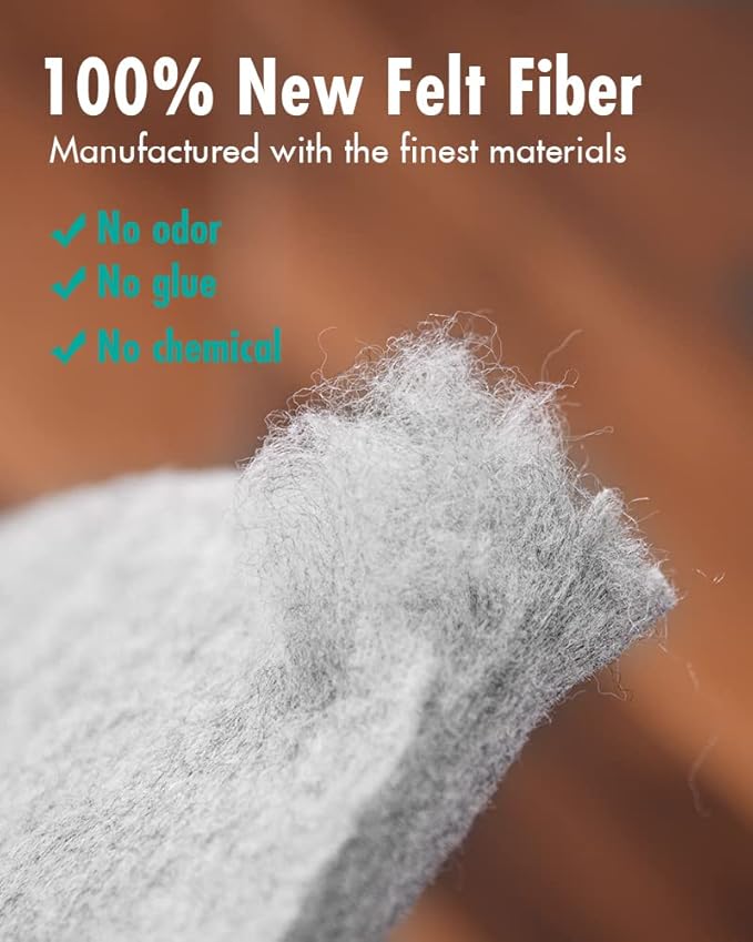 Resare Non Slip Rug Pad Gripper - Round 5 Feet 1/4" Extra Thick Felt Under Rug for Runner Rugs and Hardwood Floors,Super Cushioned Non Skid Carpet Padding