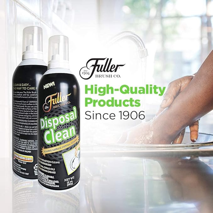 Fuller Brush Garbage Disposal Cleaner– 12 oz Bottle – Foaming Citrus Degreaser for Kitchen Sink Odor Removal and Drain Cleaning – Citrus Scent (Pack of 6)